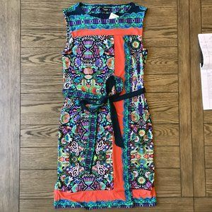 NWT Premise Dresses | Petite Sleeveless Kaleidoscope Pattern Knee Length Dress